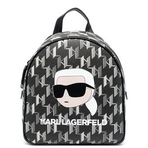 Karl Lagerfeld Black Signature Small Backpack